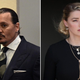 Left: Johnny Depp (BRENDAN SMIALOWSKI/AFP via Getty Images), Right: Amber Heard (Win McNamee/Getty Images)